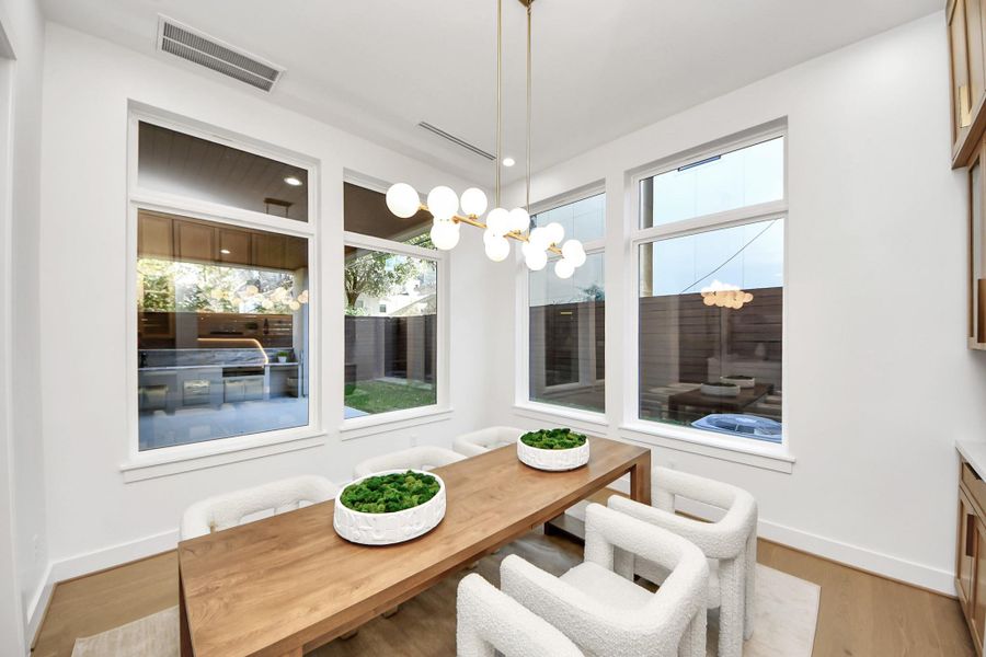 Natural light floods your dinning area!