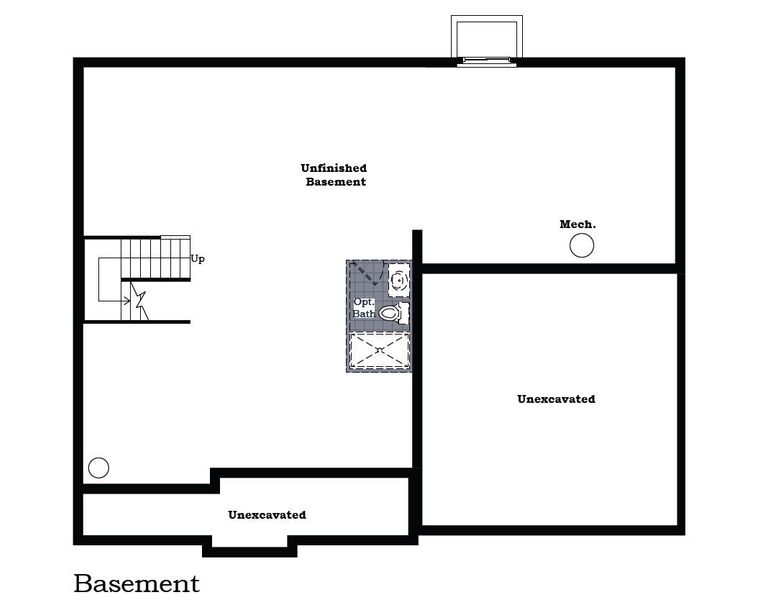 2D floor plan layout for the The Briarhaven III Side Entry by Norfolk Homes in Fosdick Glen of Saline, Saline, MI (Image 7).