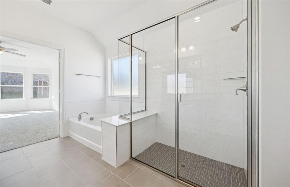 Owner's bath with large shower and tub Owner's bath with large shower and tub