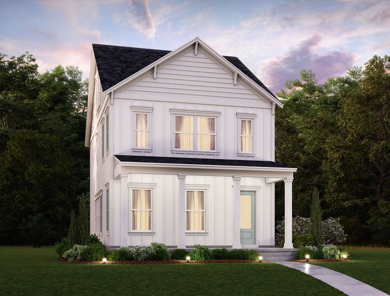 Representative exterior photo of a completed home built from the Givhans by Ashton Woods in Midtown at Nexton, Summerville, SC (Image 24).