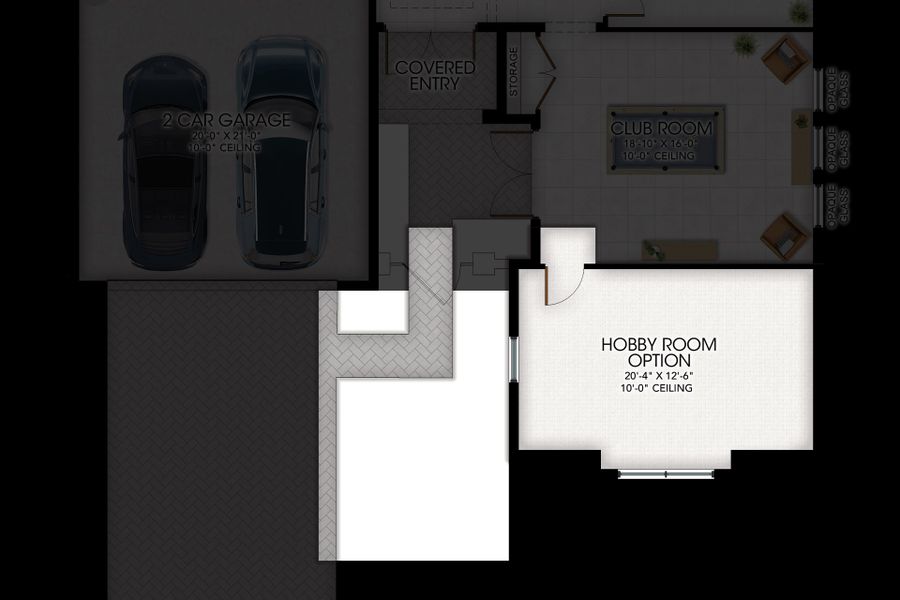 2D floor plan layout for the Caroline Grande by GL Homes in Valencia Del Mar, Boynton Beach, FL (Image 4).