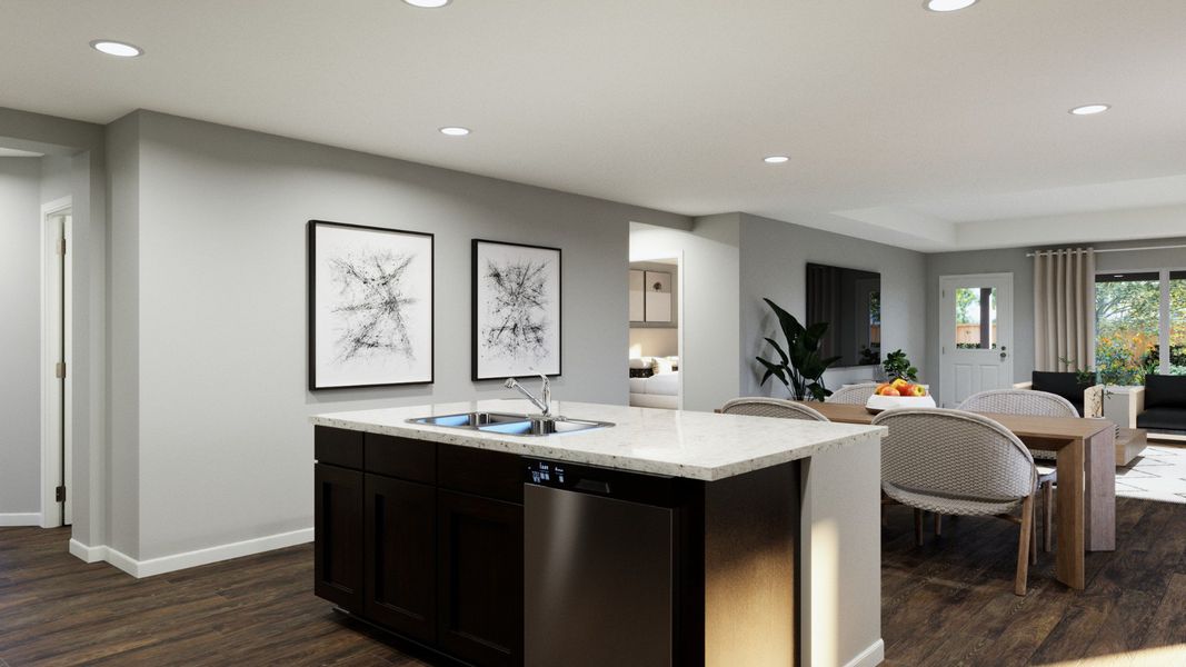 Representative furnished interior of a home built from the The Messina by Legend Homes in Granger Pines, Conroe (Image 7).