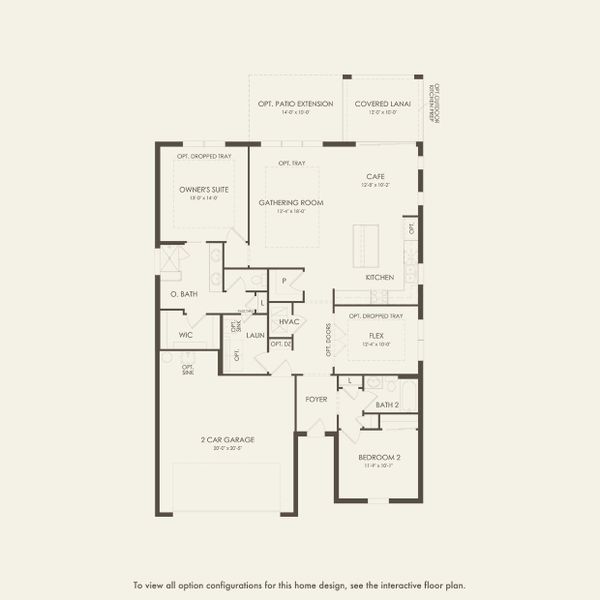 2D floor plan layout for the Prosperity by Del Webb in Del Webb Sunbridge, St. Cloud, FL (Image 3).