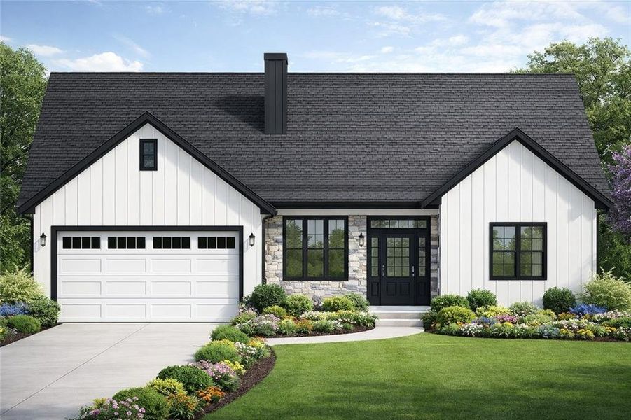 Front exterior of a new home in , Jasper, GA, highlighting curb appeal (Image 1). Front exterior of a new home in , Jasper, GA, highlighting curb appeal (Image 1).