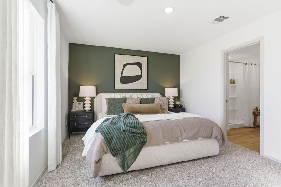 Furnished interior view inside a new home in Watermark, Alvin (Image 9).
