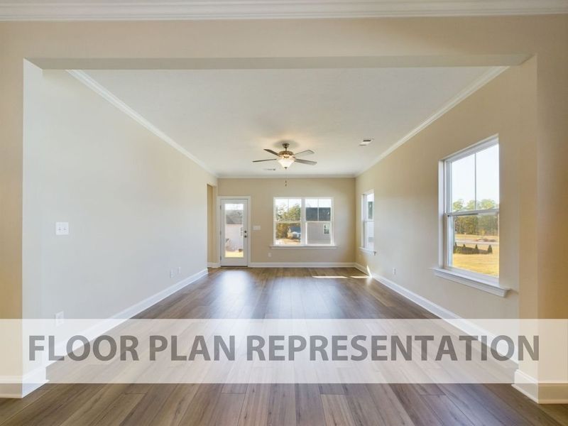 Living Area | The 1575 Plan by Ivey Homes Living Area | The 1575 Plan by Ivey Homes