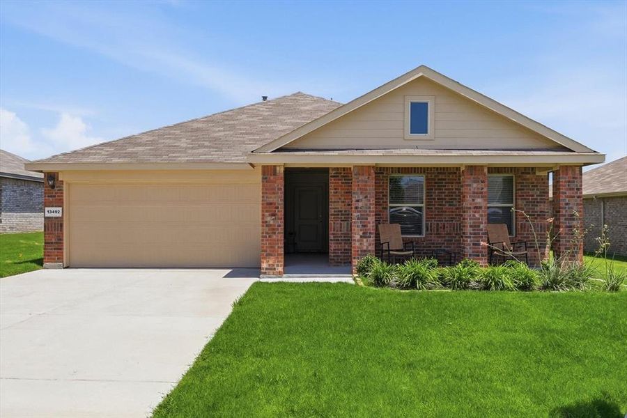 Front exterior of a new home in Cresson Estates, Cresson, TX, highlighting curb appeal (Image 2).