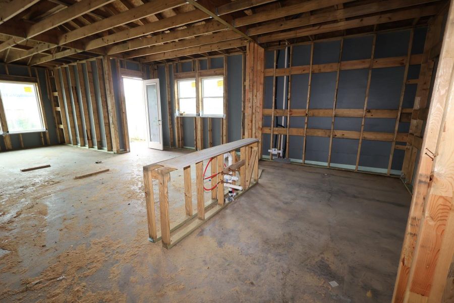 In-progress construction of a new home in Brookewater - Terrace Collection, Rosenberg, TX (Image 8). In-progress construction of a new home in Brookewater - Terrace Collection, Rosenberg, TX (Image 8).