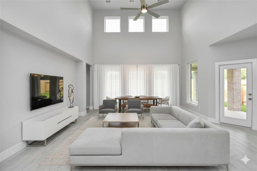 Virtually Staged - Living Room. Sample photo of completed home with similar floor plan. Actual colors and selections may vary. Virtually Staged - Living Room. Sample photo of completed home with similar floor plan. Actual colors and selections may vary.