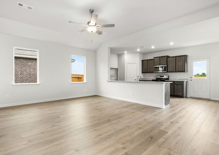 The Reed has an open concept layout. The Reed has an open concept layout.