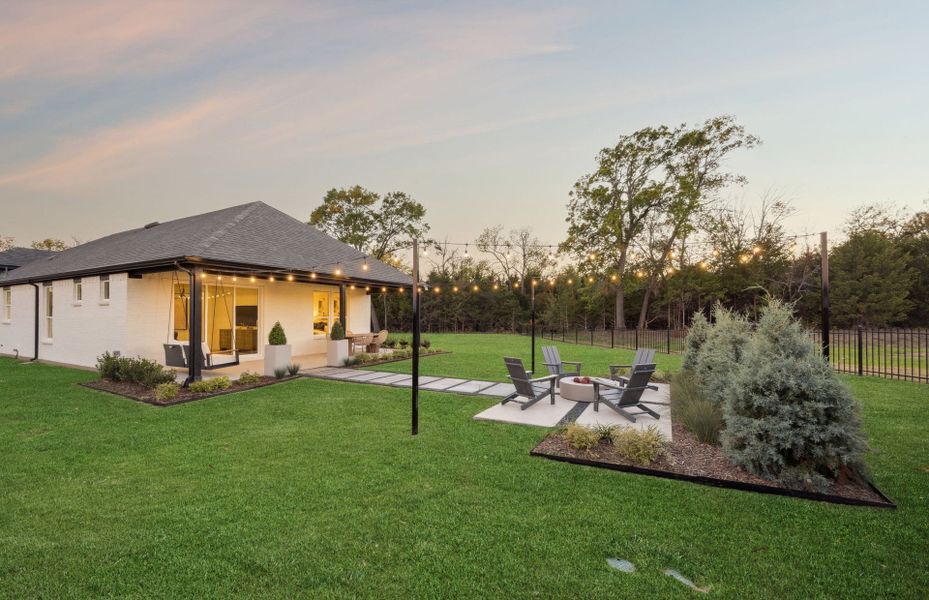 Exterior details and patio area of a home in Del Webb at Trinity Falls, McKinney (Image 2).
