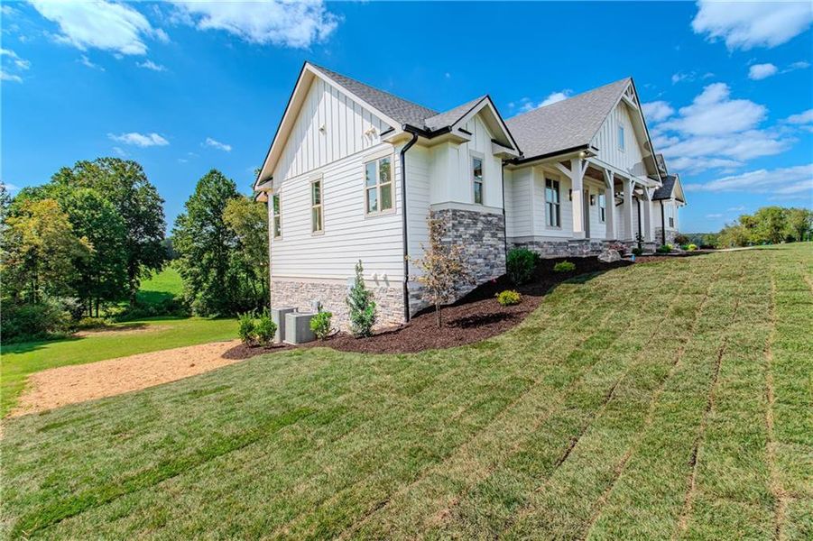Exterior details and patio area of a home in , Blairsville (Image 50).