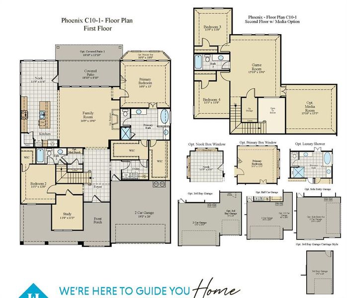 2D floor plan layout of this home in Ridgepoint - Phase 1, Midlothian, TX (Image 2).