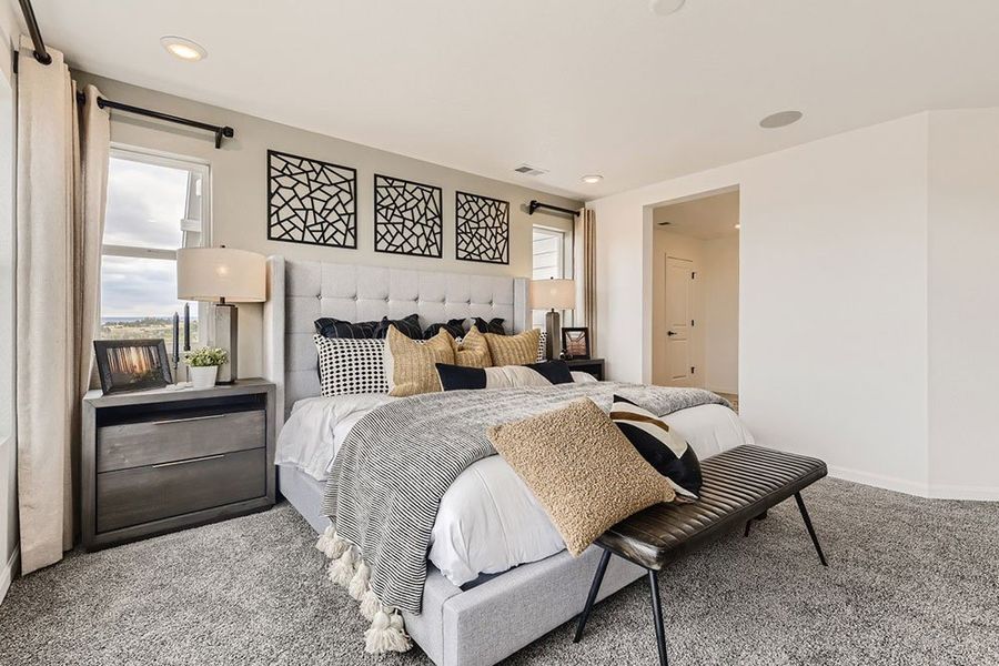 Representative furnished interior of a home built from the Ridgway by Taylor Morrison in The Fields at Looking Glass Town Collection, Parker (Image 25).
