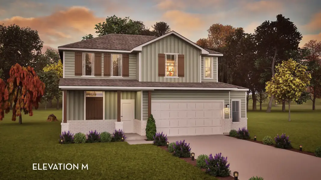 Representative exterior photo of a completed home built from the Lavaca by CastleRock Communities in Hunters Glen, Jarrell, TX (Image 2).