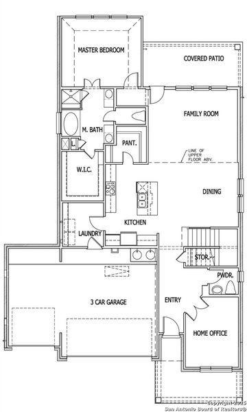2D floor plan layout of this home in Foxbrook, Cibolo, TX (Image 3).