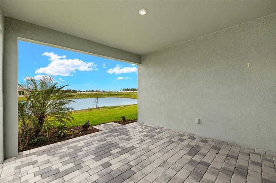 Exterior details and patio area of a home in Sunstone at Wellen Park, Venice (Image 4).