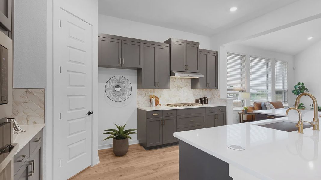 Furnished interior view inside a new home in The Grove at Blackhawk, Pflugerville (Image 10).