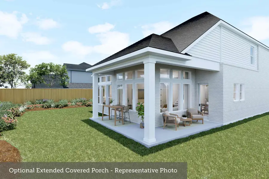Exterior details and patio area of a home in Walden Creek – Reserve Collection, Montgomery (Image 3).