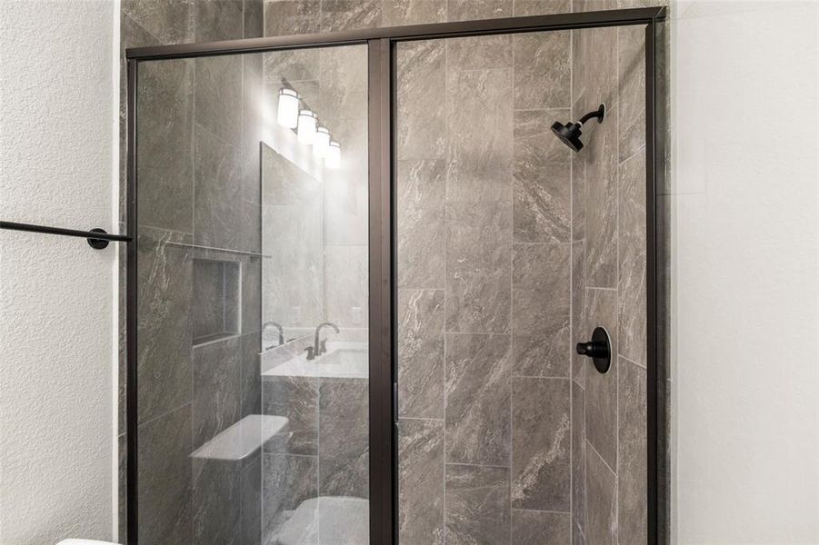 Huge Walk-in Shower in Secondary Bathroom