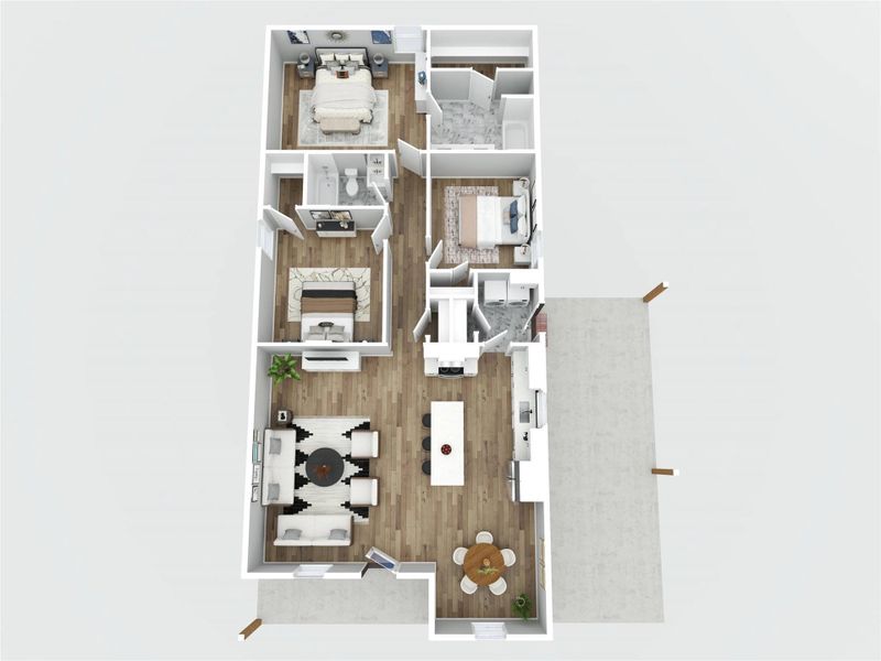 2D floor plan layout of this home in , Brookeland, TX (Image 3).
