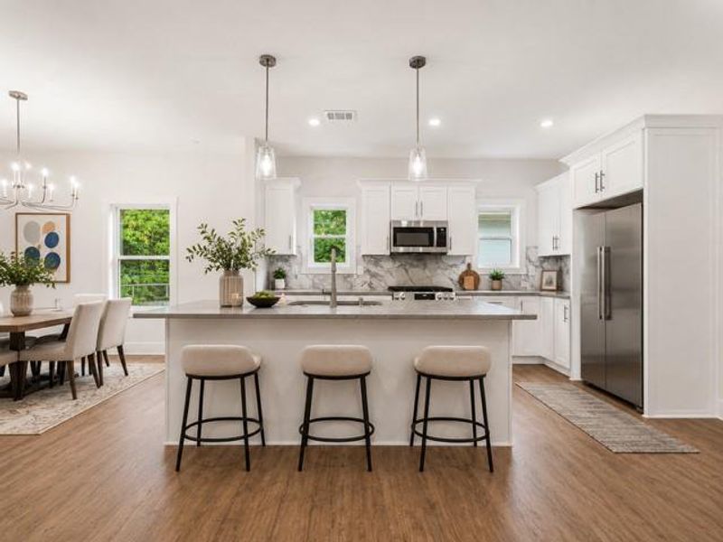 Furnished interior view inside a new home in , Marietta (Image 8).