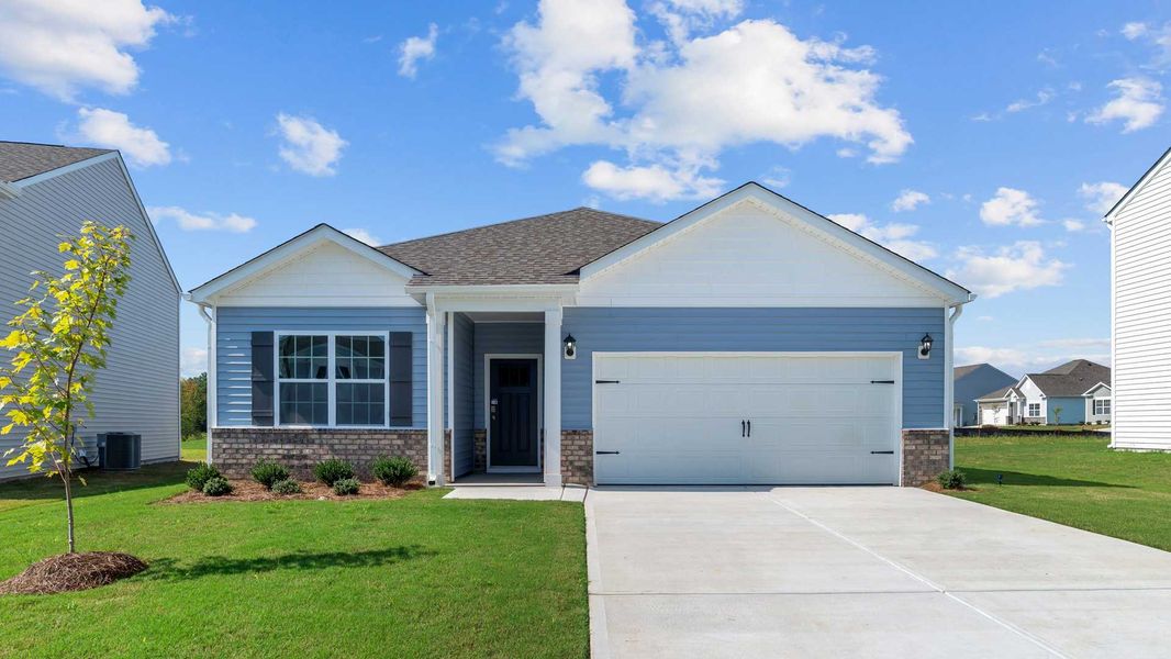 Representative exterior photo of a completed home built from the ARIA by D.R. Horton in Bedford Place, Wilson, NC (Image 10). Representative exterior photo of a completed home built from the ARIA by D.R. Horton in Bedford Place, Wilson, NC (Image 10).