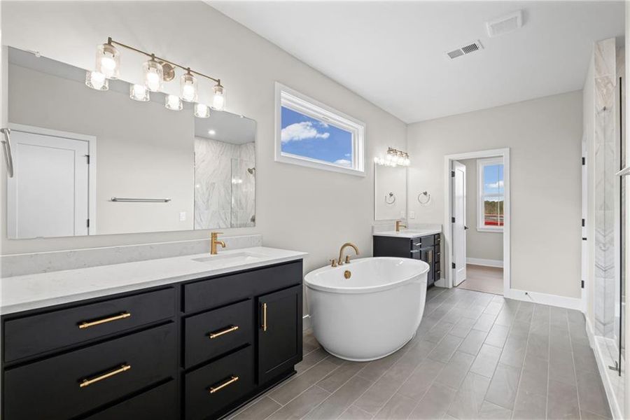 Furnished interior view inside a new home in Governor’s Preserve, Canton (Image 13).