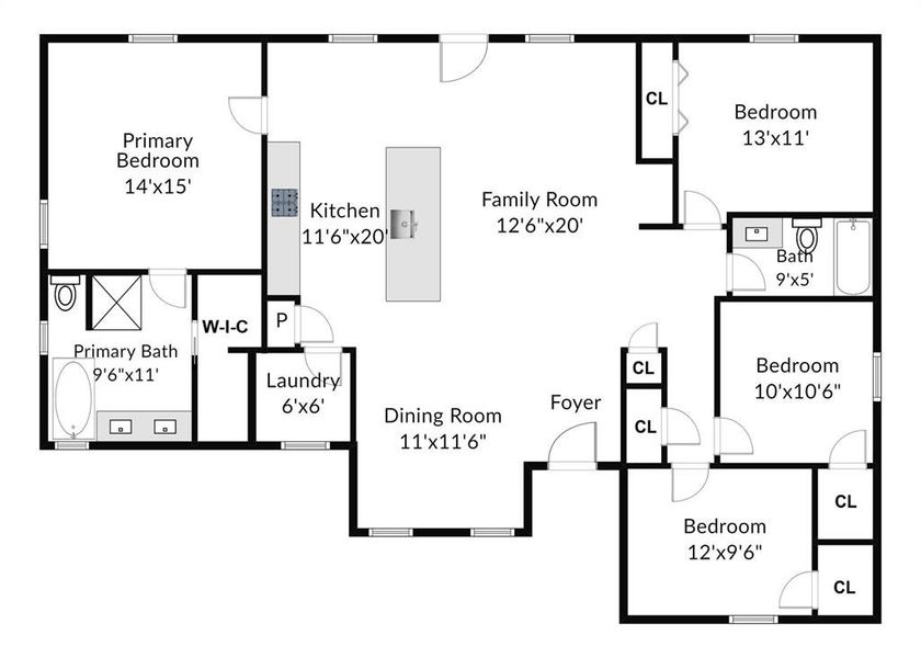 The floor plan.