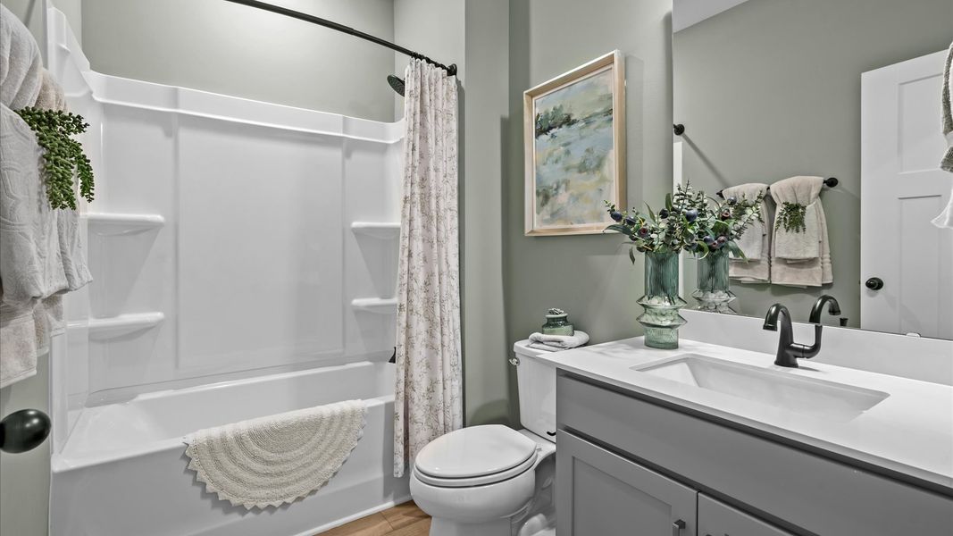 Representative furnished interior of a home built from the Cooper 3 by DRB Homes in Benjamin's Grove, Woodruff (Image 31).