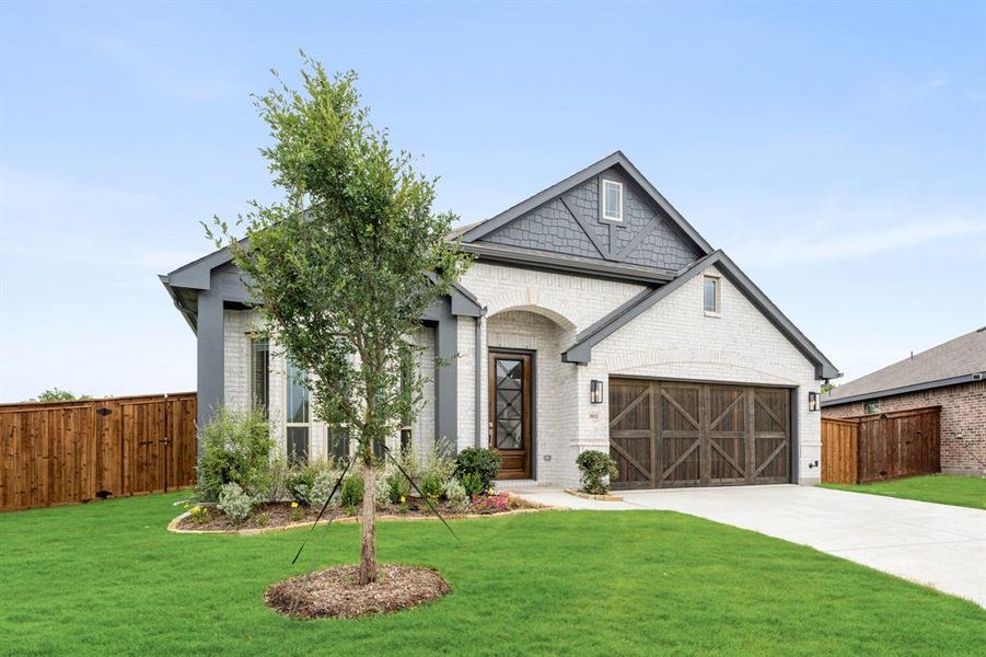 Front exterior of a new home in Waterscape, Royse City, TX, highlighting curb appeal (Image 25).