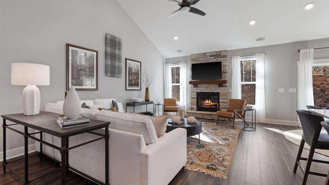 Representative furnished interior of a home built from the Cooper 3 by DRB Homes in Walnut Ridge, Inman (Image 5).