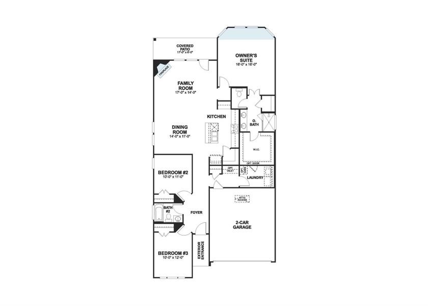 2D floor plan layout of this home in Heritage, Dripping Springs, TX (Image 5).