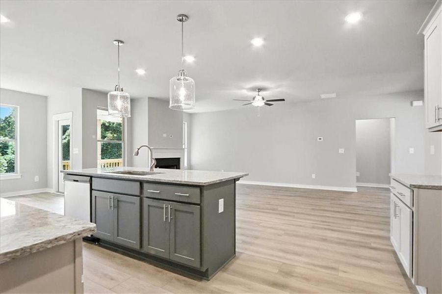 Furnished interior view inside a new home in Traditions of Braselton, Jefferson (Image 6).