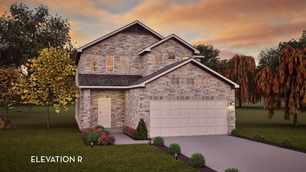 Representative exterior photo of a completed home built from the Willow by CastleRock Communities in Arboretum Estates, Terrell, TX (Image 2).