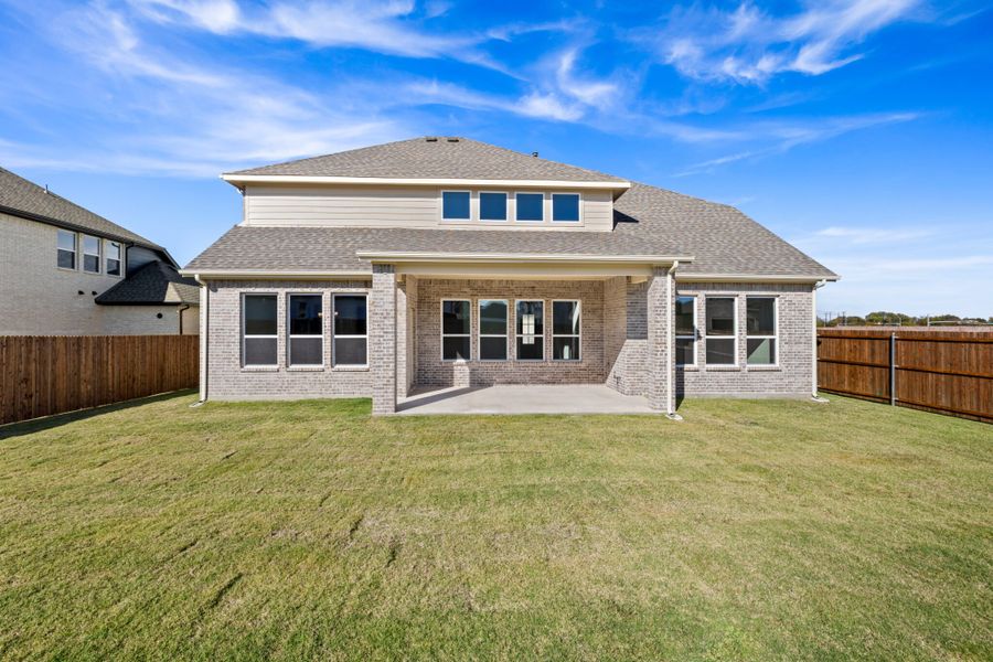 Exterior details and patio area of a home in Lake Breeze, Lavon (Image 23).