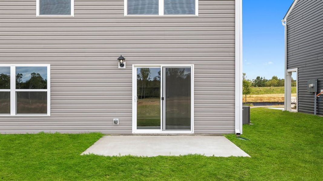 Exterior details and patio area of a home in Cedar Gap, Fountain Inn (Image 4).