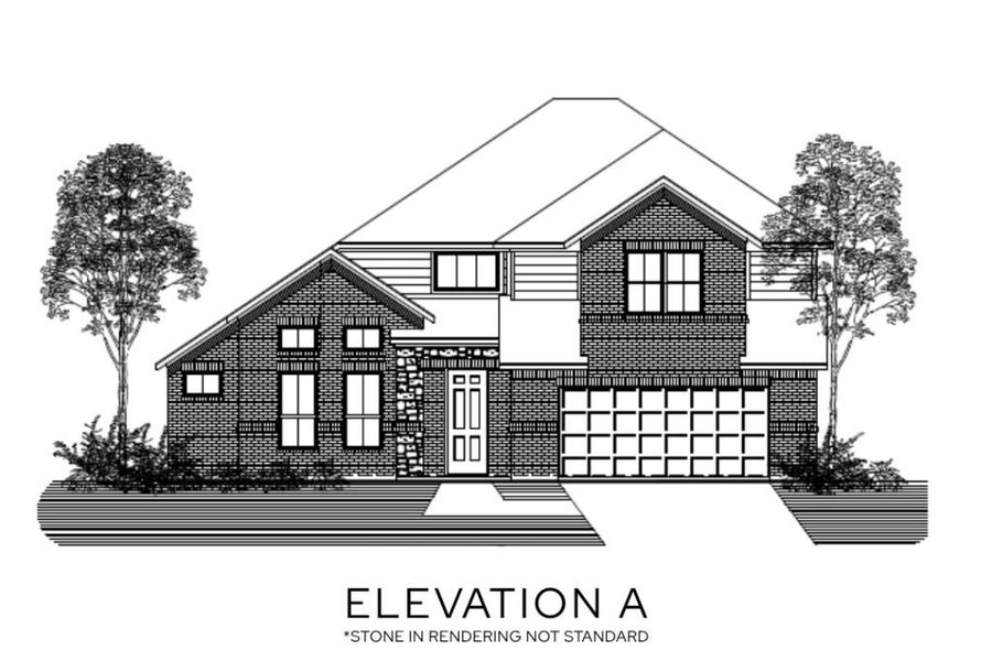 Representative rendering of the exterior for the The Milan by Lillian Custom Homes (Image 4).