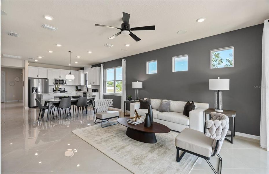 Furnished interior view inside a new home in Del Webb at Viera, Melbourne (Image 15).