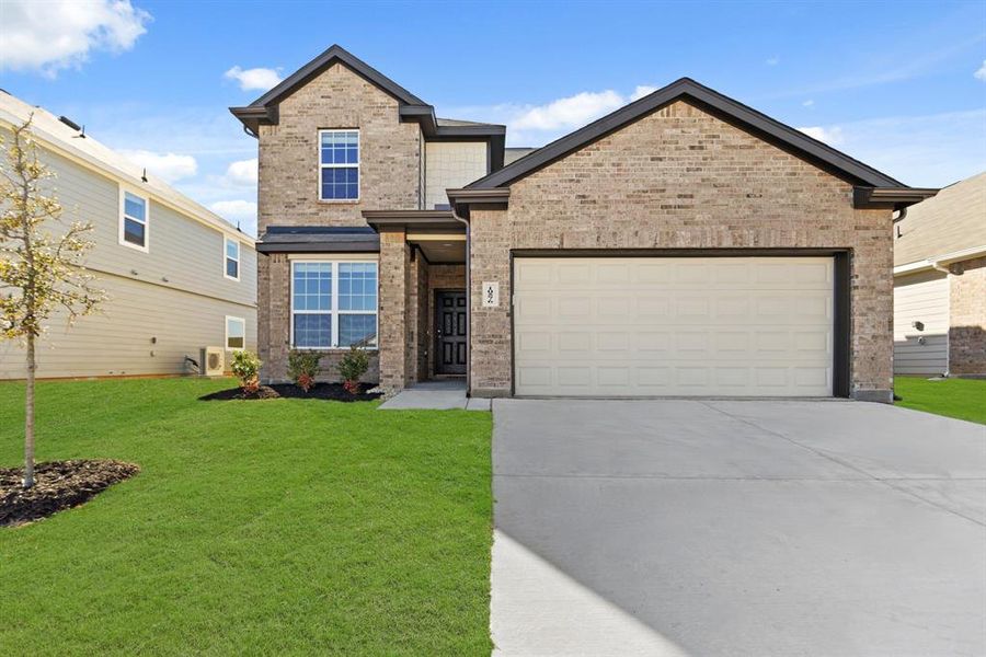 Front exterior of a new home in Deer Creek, Crowley, TX, highlighting curb appeal (Image 15).