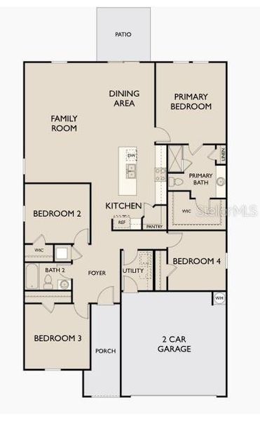 2D floor plan layout of this home in Sunset Hills, Winter Haven, FL (Image 2). 2D floor plan layout of this home in Sunset Hills, Winter Haven, FL (Image 2).