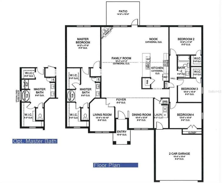 2D floor plan layout of this home in North Port, North Port, FL (Image 2).