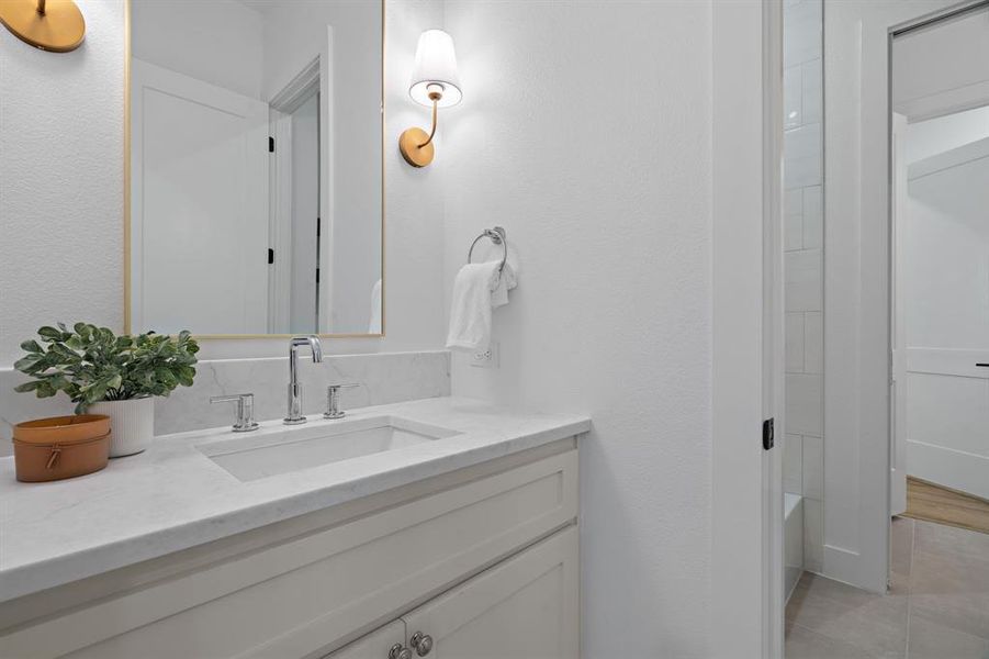 Furnished interior view inside a new home in , Krum (Image 36).