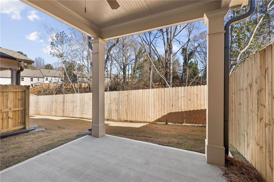 Exterior details and patio area of a home in Mulberry Summit, Flowery Branch (Image 3).