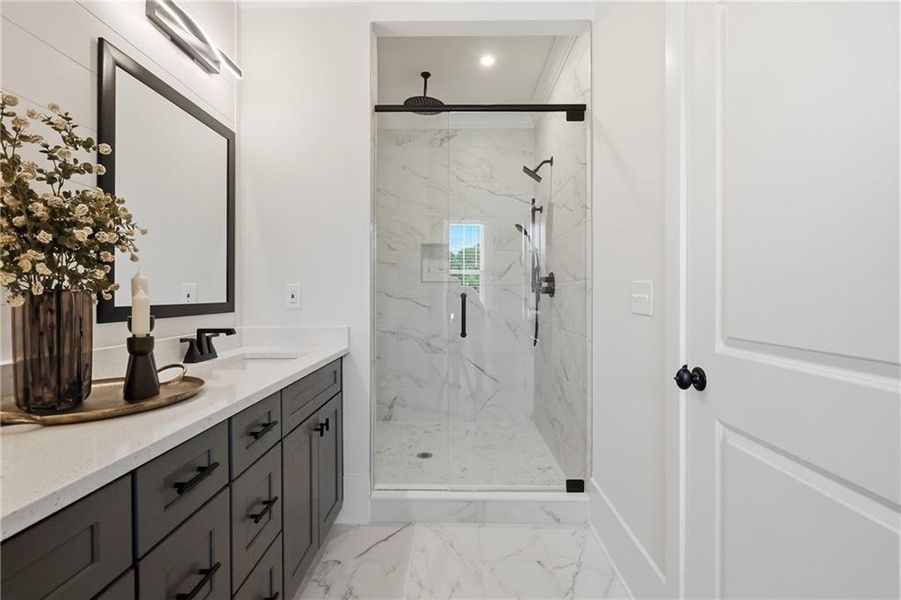 Furnished interior view inside a new home in , Braselton (Image 39).