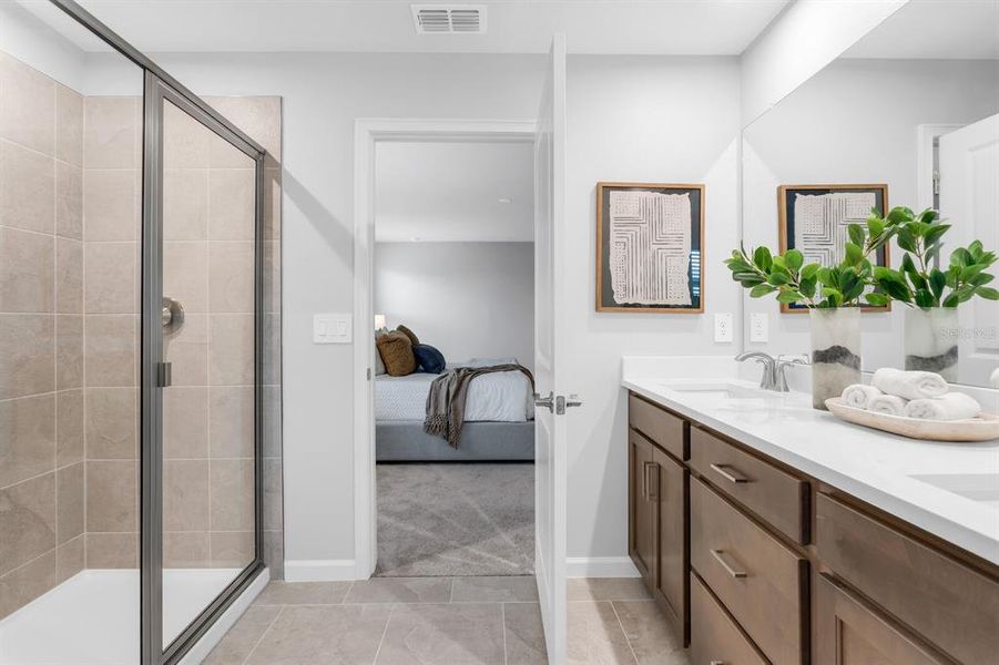 Furnished interior view inside a new home in Pendleton at Chapel Crossings, Wesley Chapel (Image 33). Furnished interior view inside a new home in Pendleton at Chapel Crossings, Wesley Chapel (Image 33).