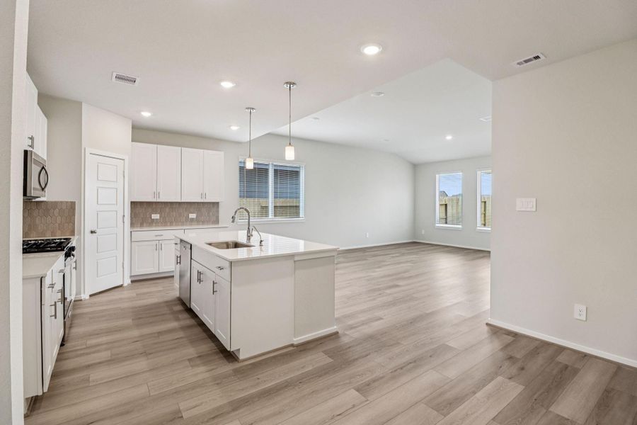 Furnished interior view inside a new home in Pine Lake Cove - Premier Series, Montgomery (Image 3).
