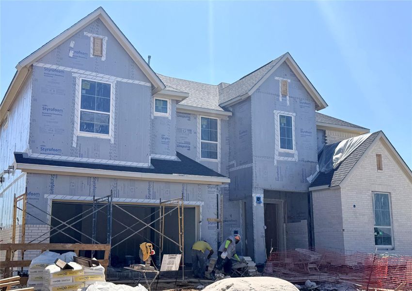 In-progress construction of a new home in Pecan Ridge, Fulshear, TX (Image 8).