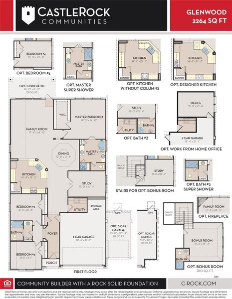 CastleRock Communities Homes amazing floor plan. So many things to select to start building your new CastleRock Communities Home! This home has the OPT designer kitchen, opt study with full bathroom, and the three-car garage. CastleRock Communities Homes amazing floor plan. So many things to select to start building your new CastleRock Communities Home! This home has the OPT designer kitchen, opt study with full bathroom, and the three-car garage.