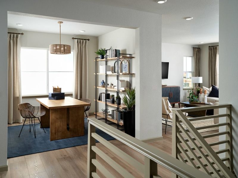 Representative furnished interior of a home built from the 3508 by Tri Pointe Homes in The Aurora Highlands, Aurora (Image 7).